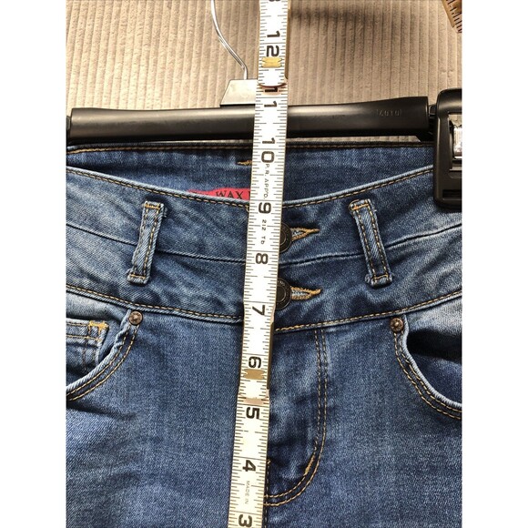 Wax Jeans Butt I love You Juniors Size 9 Distressed Double Button Fly - Picture 7 of 15